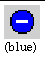 Blue alarm symbol