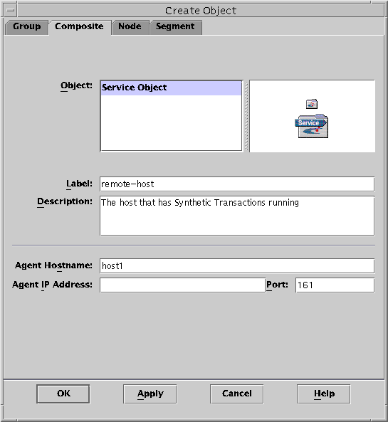 Dialog box titled Create Object. The preceding context describes the graphic.