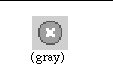 Gray alarm symbol