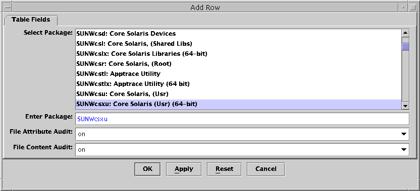 「Add Row」というタイトルのダイアログボックス。これは図に関する説明です。