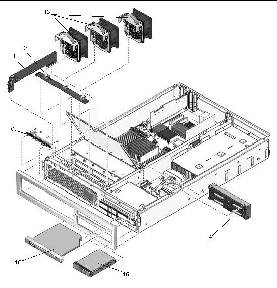 Figure showing exploded view of field replaceable units (2 of 2)
