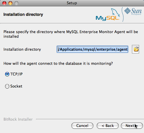 MySQL Enterprise Service Agent のインストール:
                OS X -インストールディレクトリ