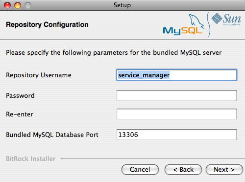MySQL Monitor のインストール:
                OS X -リポジトリ設定
