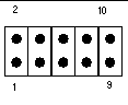 This figure is that of an I2C bus access header showing pin locations.