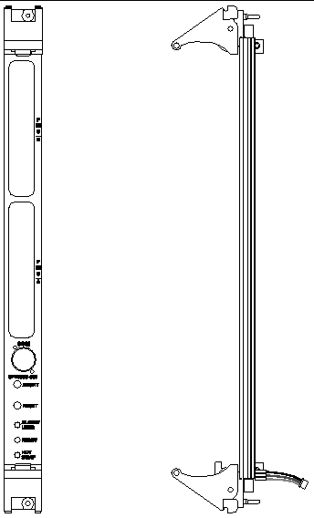 Figure showing the Netra CP2300 board front panel.
