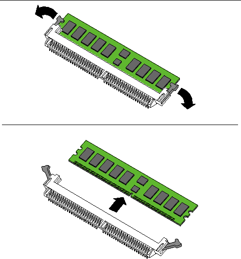 Figure showing the removal of a memory module.