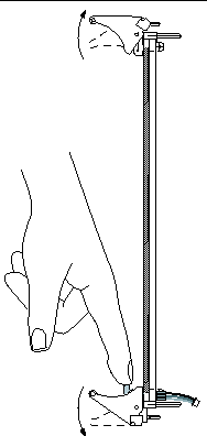 Figure showing the proper way to press down on the ejector lever.