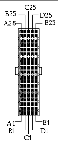 Illustration shows CompactPCI RJ4 connector (J0301) pins.