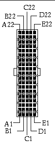 Illustration shows CompactPCI RJ5 connector (J0401) pins.