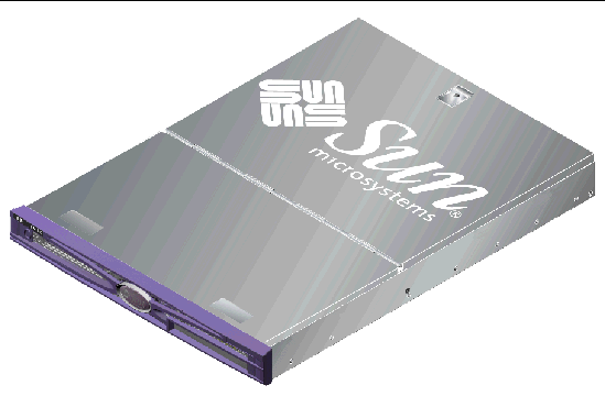 Figure shows an isometric view of Sun Fire V210 server.