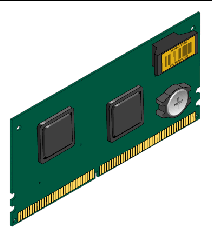 This illustration shows the ALOM system controller card.