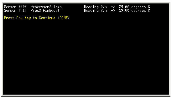 Screen capture of display of sample analog sensor readings for PCT tests. Continuation of Figure 4-29. 