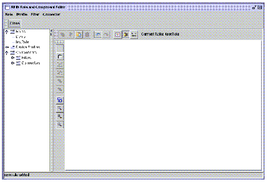 Screen capture showing RFID Role and Component Editor with a new Role in the navigation tree.