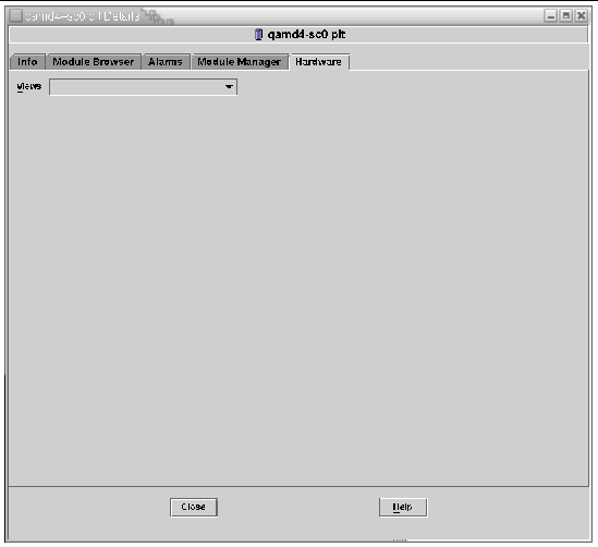 Screen capture of the Hardware tab and the Hardware Summary table. 