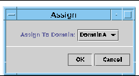 Screen capture of the Assign panel. 
