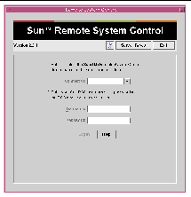 This illustration shows the RSC login screen