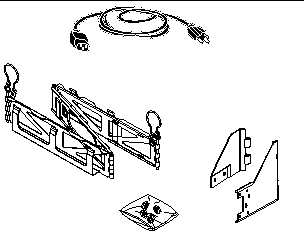 This figure shows Cable Management Arm Type A, including its mounting hardware.