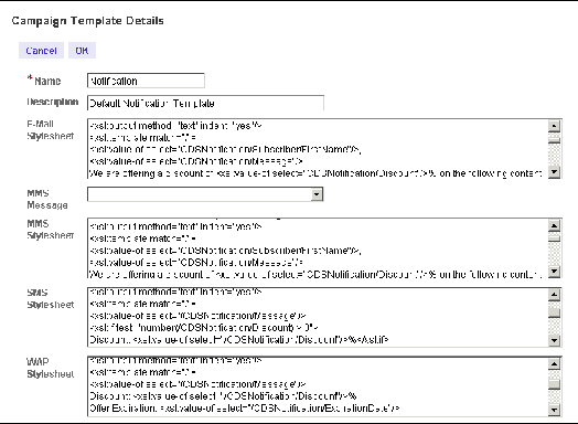 Examples of different template style sheets