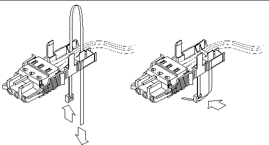 Figure showing how to secure the wires to the strain relief housing.