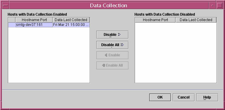 Dialog box titled Data Collection. The context describes the graphic.