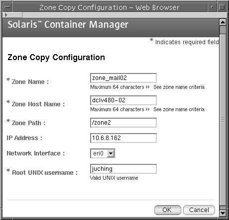 Attributes for Zone Copy
