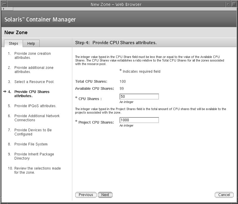 CPU Shares for Zones CPU Shares for Zones
