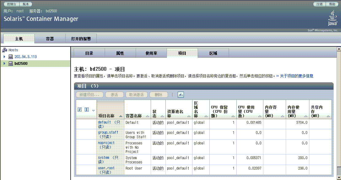 “主机”视图的屏幕捕获显示了“新建项目”按钮。周围的文本描述了背景。