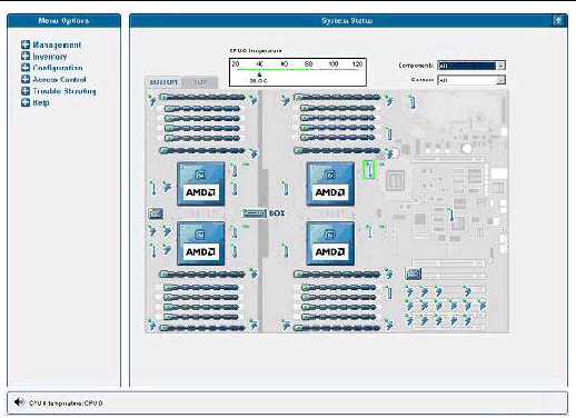 Screenshot showing System Status window.