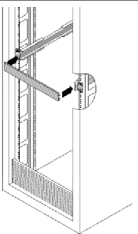 Graphic showing use of spacer to set rail width.