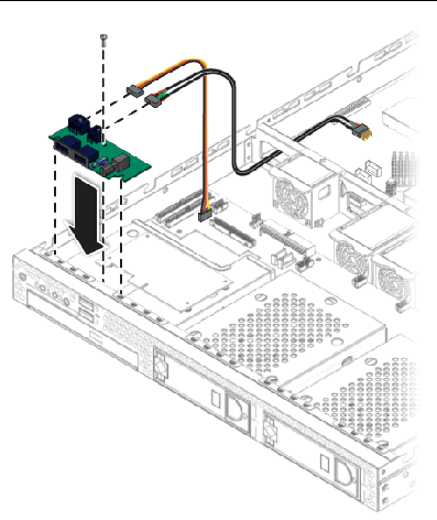 Figure showing installation of the I/O board.