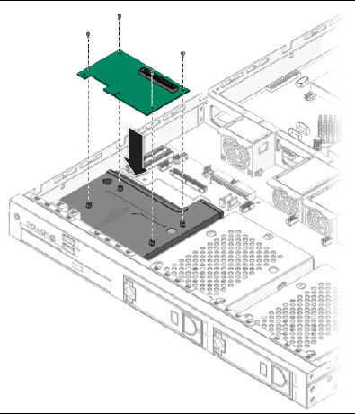 Figure showing installation of the SP card.