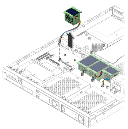 Figure showing removal of a fan module.