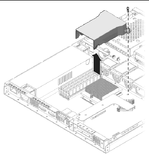 Figure showing removal of the air baffle.