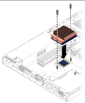 Figure showing installation of the heatsink.