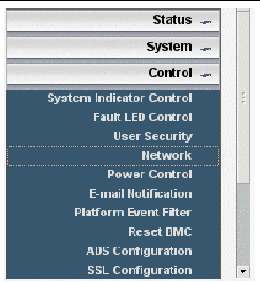 Graphic showing Embedded LOM Control menu.