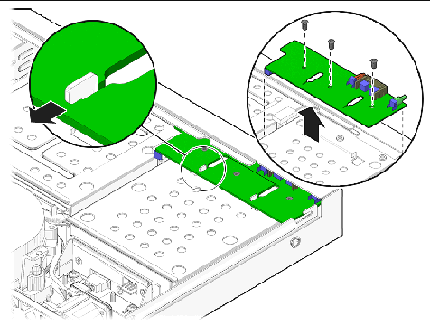 Figure showing removal of the I/O board.