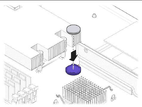 Figure showing instllation of the system battery.