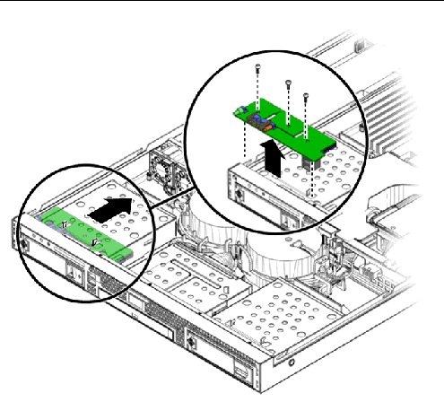 Figure showing removal of the I/O board.