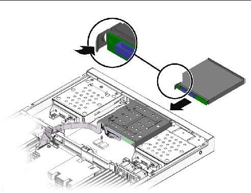 Figure showing installation of the DVD drive assembly.