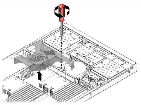 Figure showing removal of the air duct.