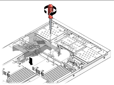 Figure showing installation of the air duct.