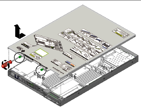 Figure showing cover removal.