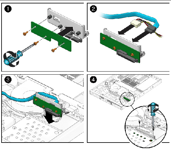 Figure showing replacement of the HDD backplane assembly.