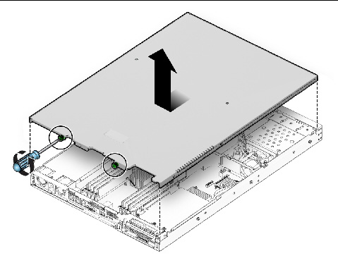 Figure showing cover removal.