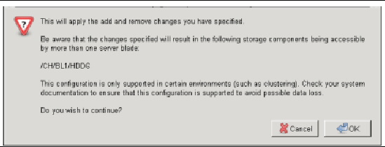 Storage applied to more than one blade message