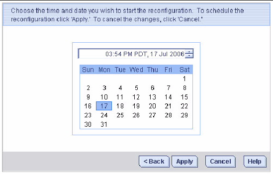 Screen shot of the Schedule window.