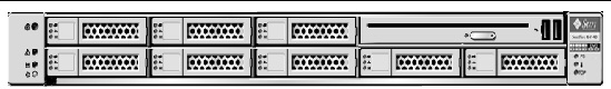 Figure showing server front panel
