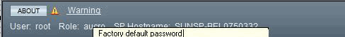 Root password mouse-over warning text.