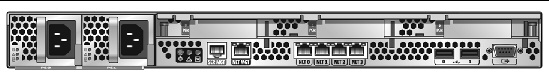 Figure showing server back panel.