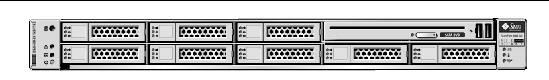 Figure showing server front panel.